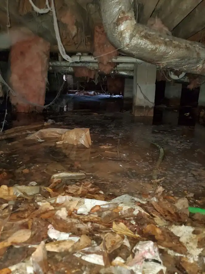 Crawl space flood assessment for Commercial Water Damage Restoration in Warrenton